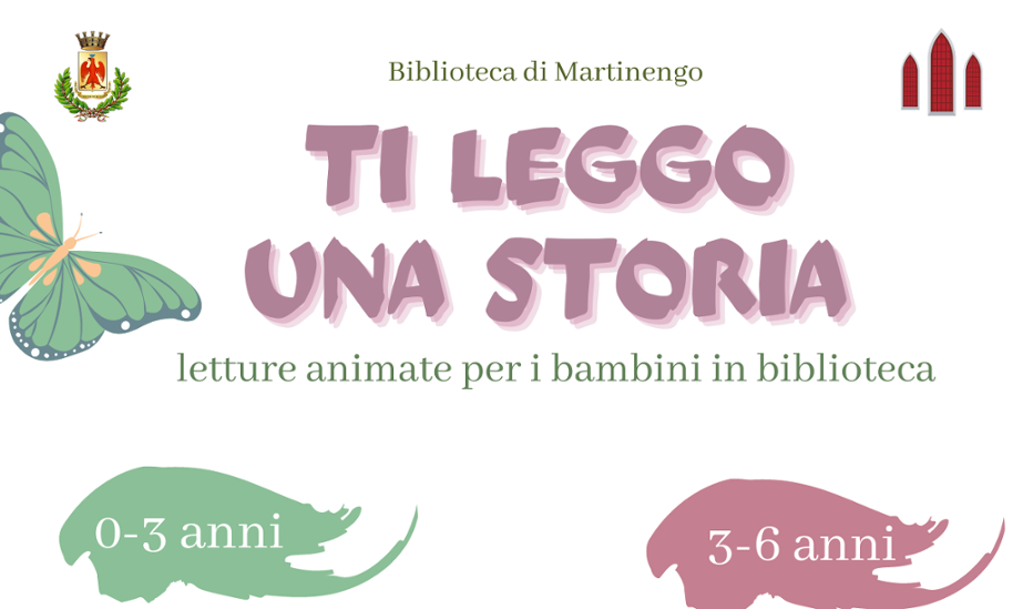 Biblioteca comunale · TI LEGGO UNA STORIA- LETTURE ANIMATE PER I