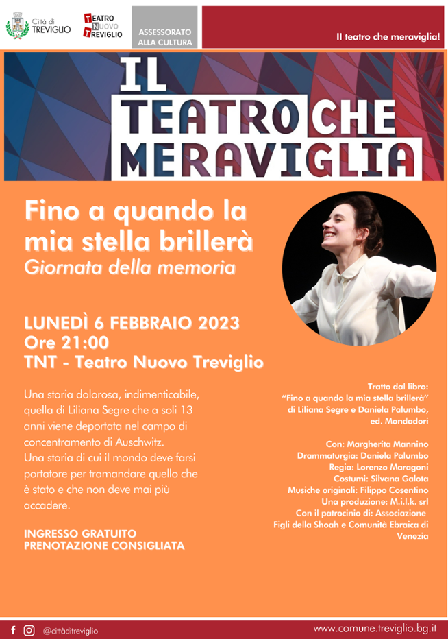 Fino a quando la mia stella brillerà a Teatro Nuovo Treviglio TNT da 06/02/2023 al 06/02/2023