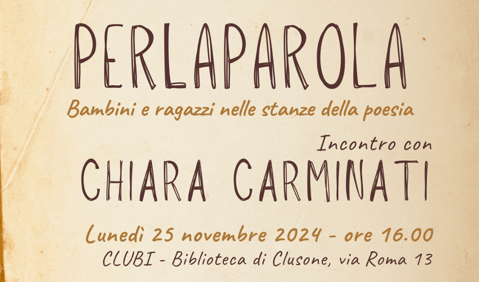 PerLaParola. Incontro con Chiara Carminati